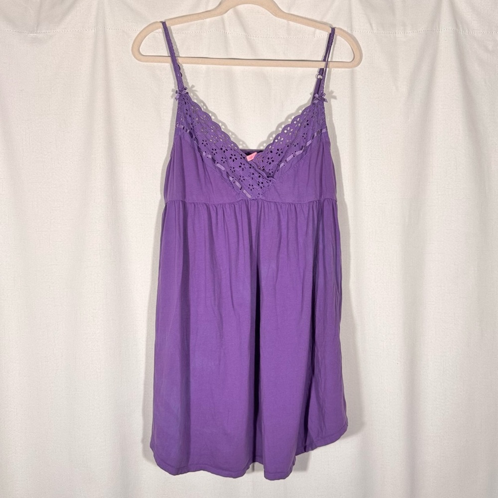 Vintage Victoria’s Secret Purple Cotton Babydoll Slip Dress